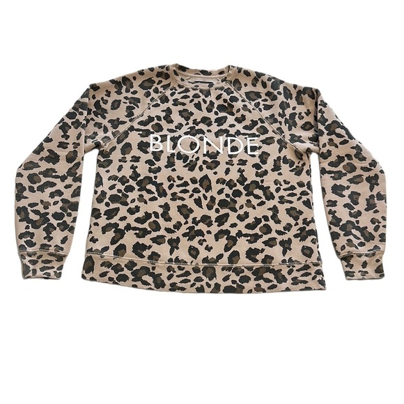 Brunette The Label Leopard Print Crew - Size Small / Medium - Picture 2 of 12